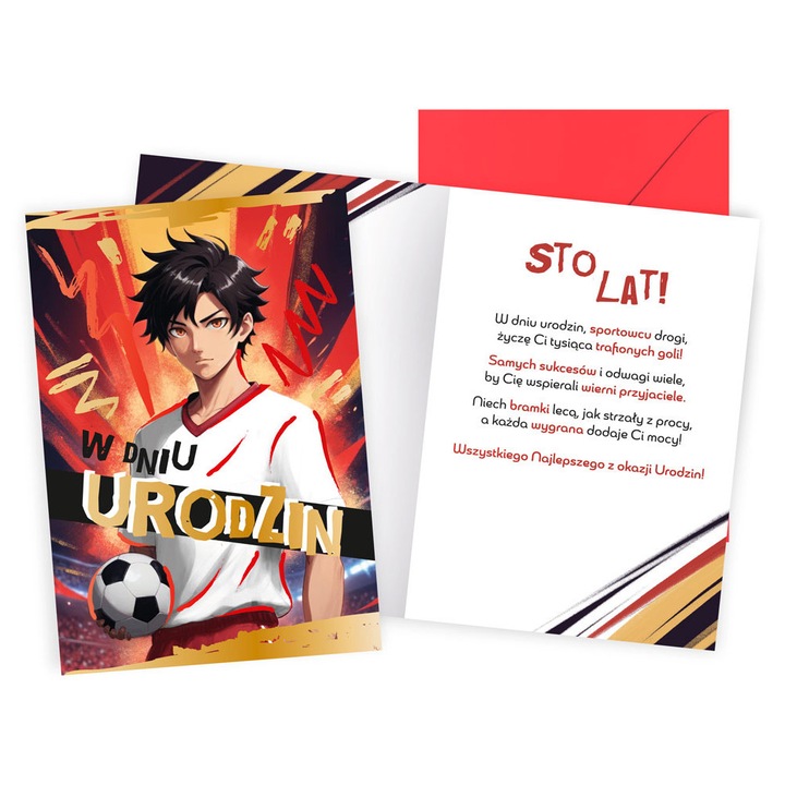 Felicitare KUKARTKA, PR-559, usor metalizata, B6, 16.6x11.7cm, cu plic asortat, pentru ziua de nastere