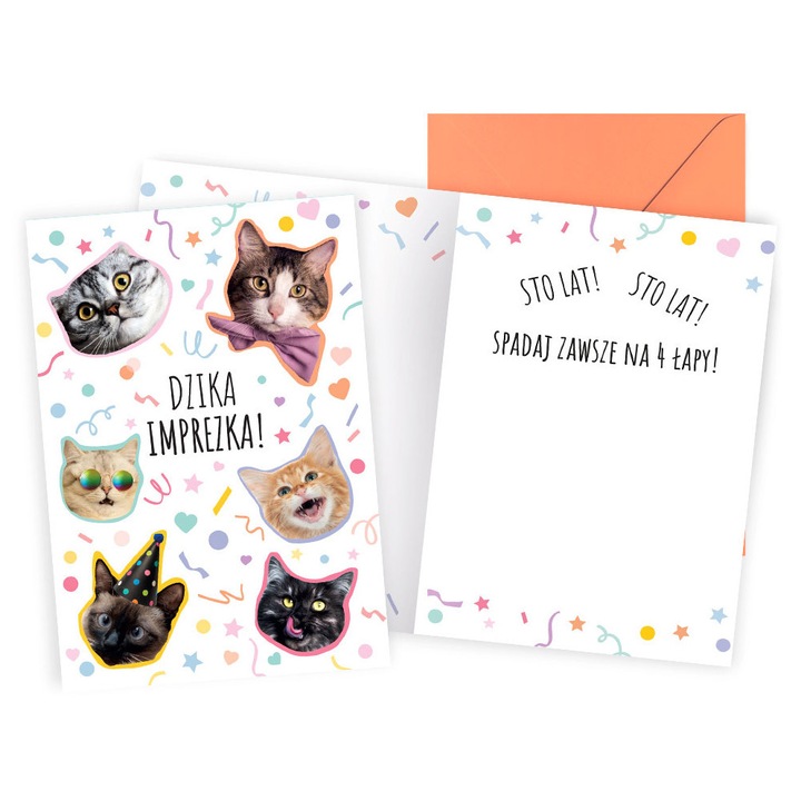 Felicitare KUKARTKA, model PP-2273, na urodziny, 11,7x16,6cm, cu folie metalica, cuvenita cu plic.