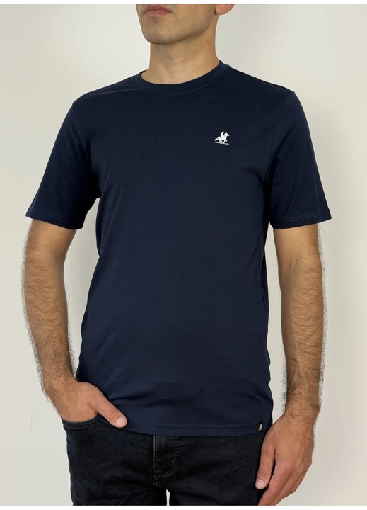 U.S. Grand POLO Tricou barbati cu logo brodat, Regular fit, din bumbac, Bleumarin inchis