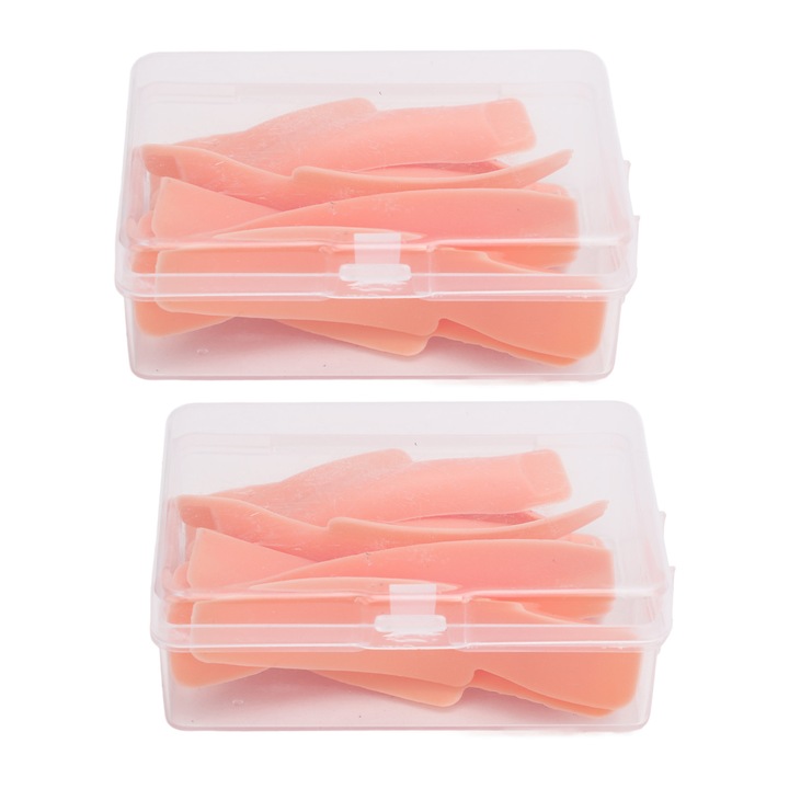 Set 10 perechi pad-uri perm pentru gene, Zeaicos, silicon, reutilizabile, portocalii