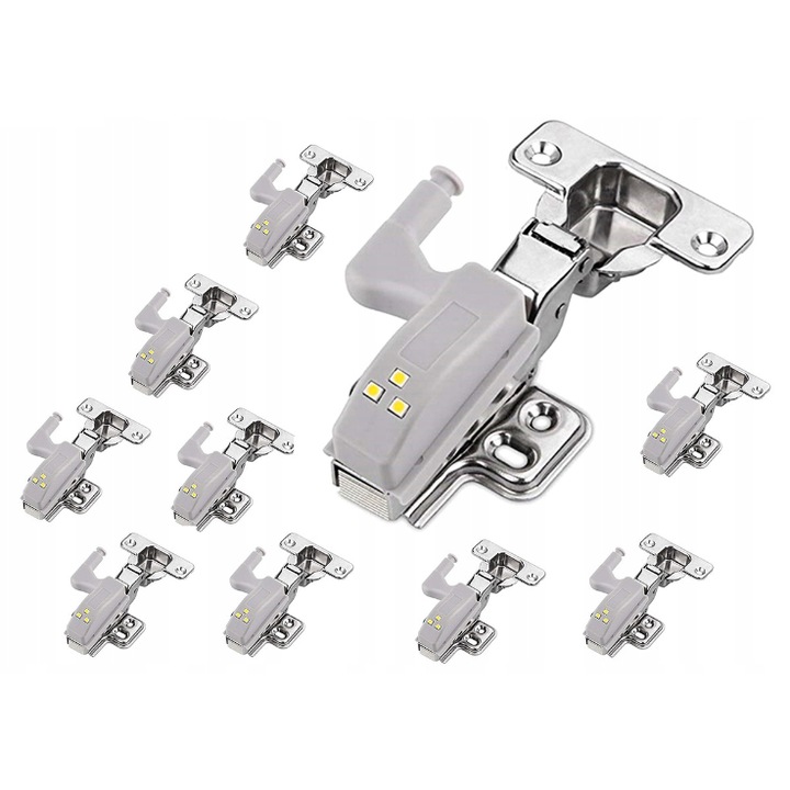 Set 10 balamale pentru dulap, Argintiu