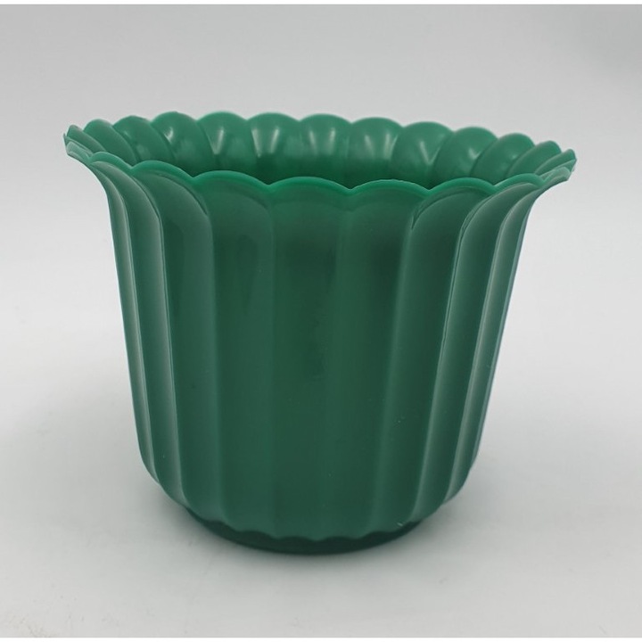 Ghivece set 20 buc, POLPLAST, OSLONKA MUSZELKA, 9 cm, verde