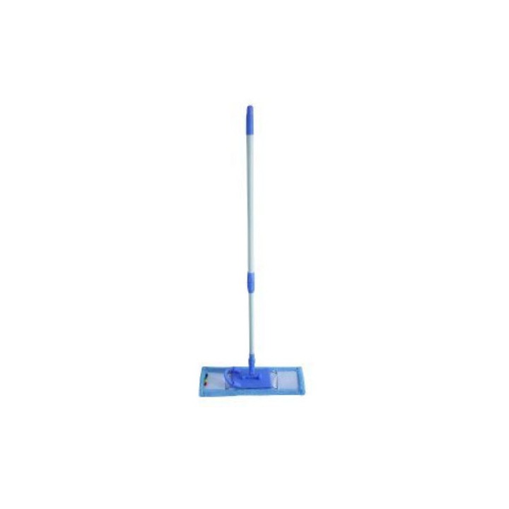 Mop cu maner telescopic Feniks, microfibra, albastru, 125x10cm, set complet