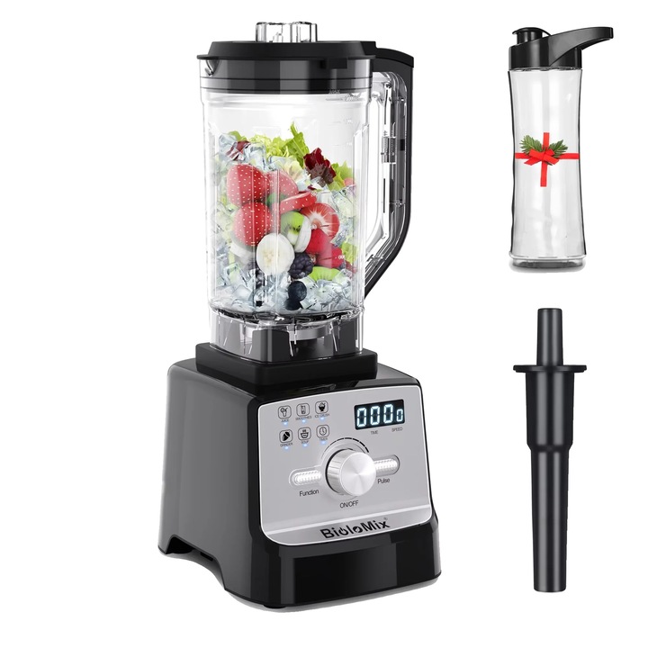 Blender portabil reincarcabil prin USB cu 4 lame, pentru calatorii, sport si in aer liber- Albastru