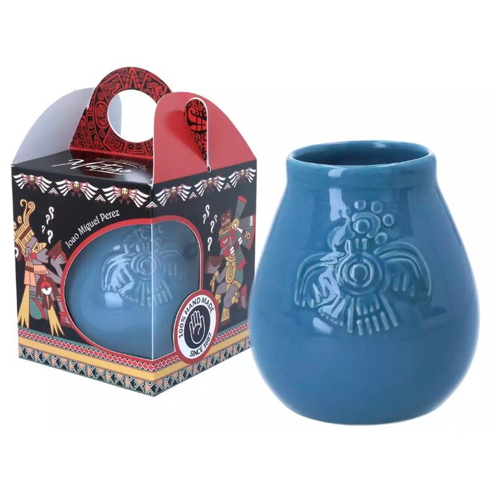 Bol ceramic HANIPOL Matero albastru 370ml, ambalaj colorat