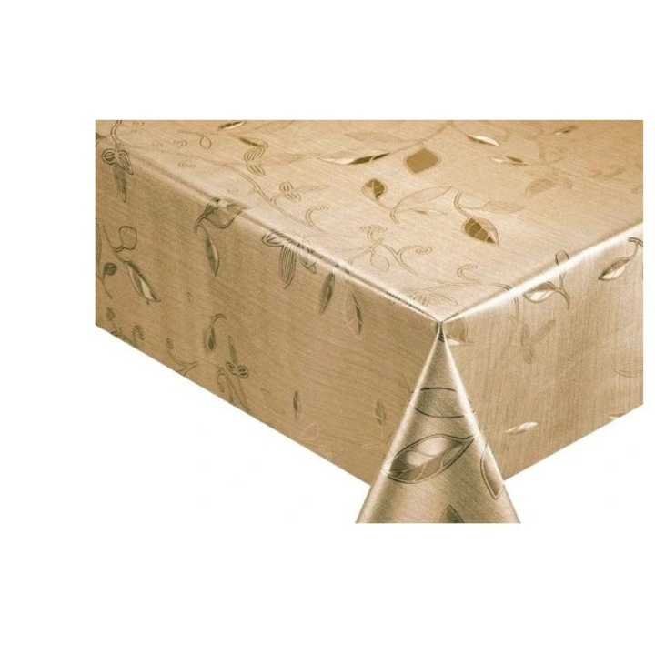 Fata de masa Ania, metalizata 3D, Auriu, 120x137cm