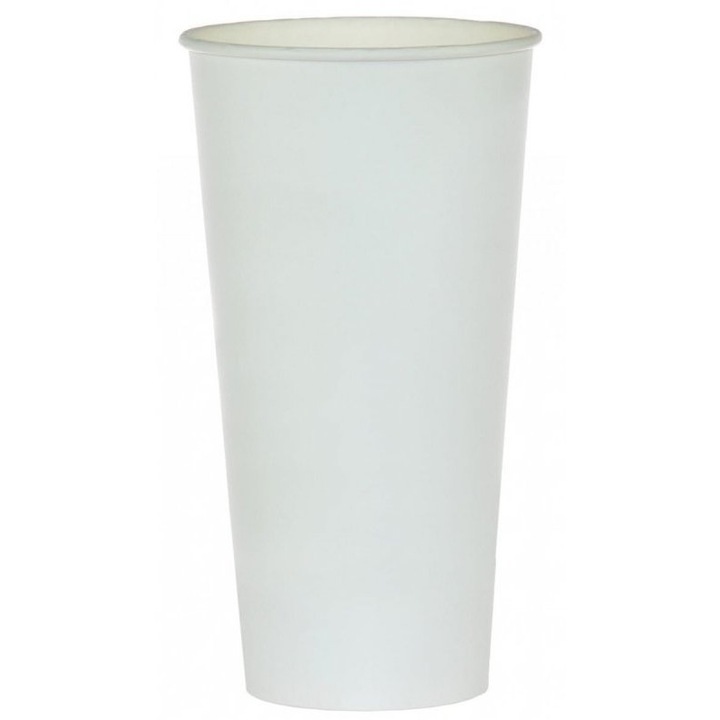 Комплект от 6 бели хартиени чаши 500 мл, Arpex