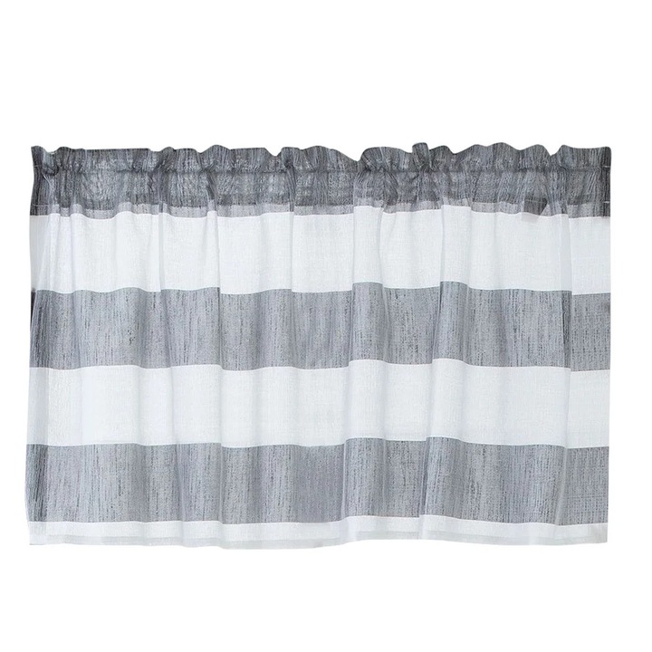 Draperie YANYXR, microfibra, albastru-gri, 74x90cm, scurta, lata