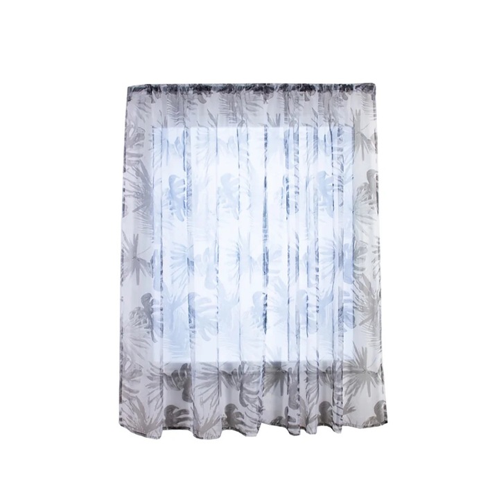 Perdele voal YANYXR set 2 piese gri 100x200cm