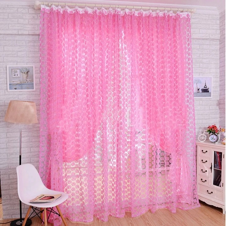 Перде Тюл YANYXR Rose Многоцветно 200x100см