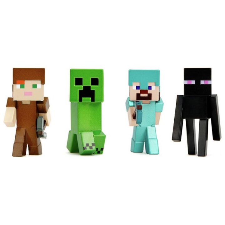 Комплект от 4 метални фигурки Minecraft 5.5 см - Jada