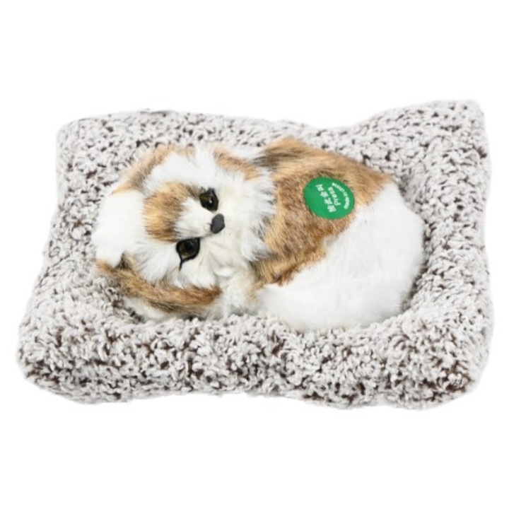 Figurina decorativa caine Midex, 18x15cm, maro