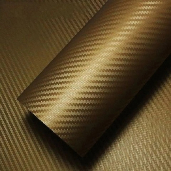 Folie colantare auto, Carbon 3D, 3m x 1.27m, Auriu