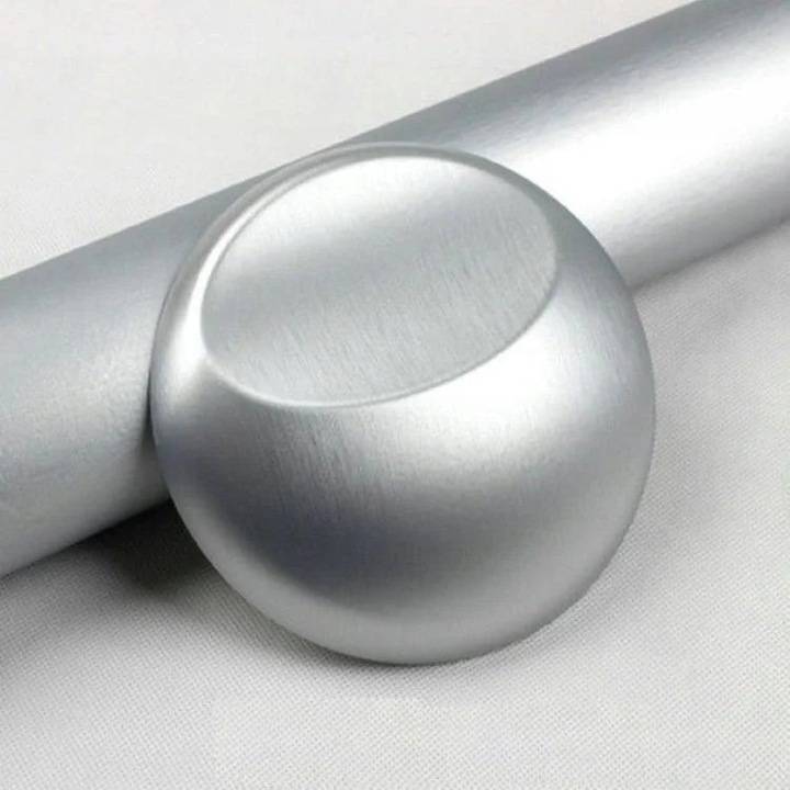 Folie colantare auto Aluminiu Polisat Argintiu, 1m x 1,52m, textura aluminiu zgariat