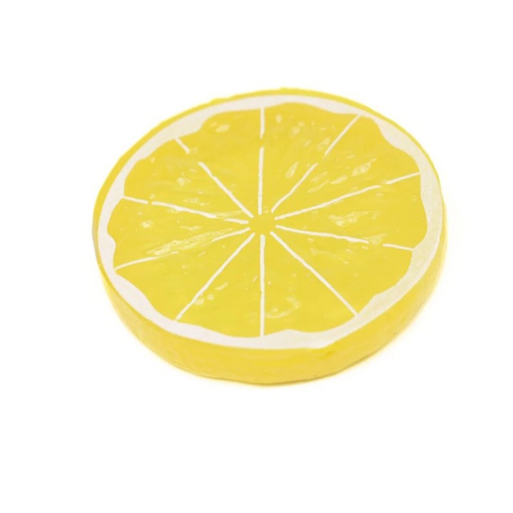 Felii de lamaie din plastic YANYXR, ornament decorativ, galben, 5.5x1x5.5cm