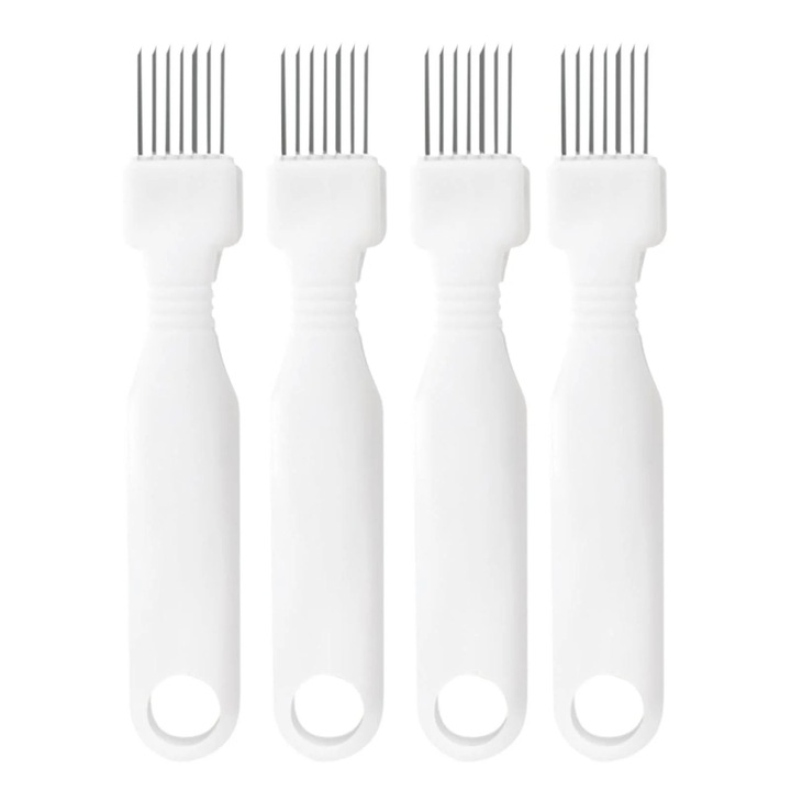 Feliator multifunctional, inox si PP, alb, 6.8x2x21.7cm