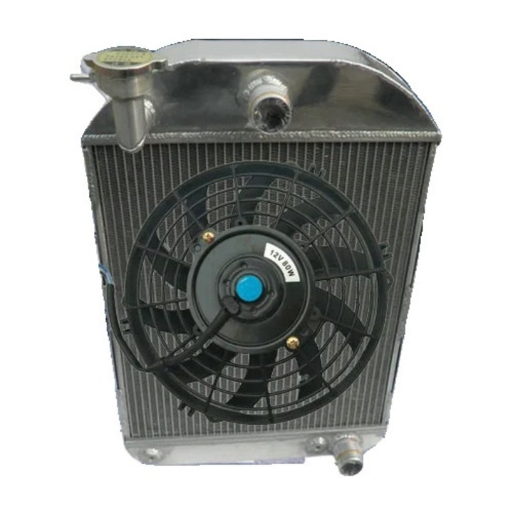 Radiator aluminiu 3 randuri Ford Model Y 1932-1937, durabil, 24x15x3.7cm