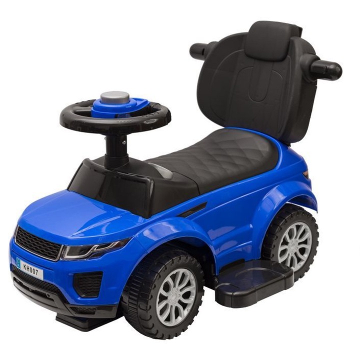 Jucarie auto pentru copii Kathay-Haster, 2 in 1, albastru, 60x43x84cm