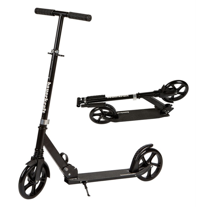 Сгъваема тротинетка, 95-105 см, 80 кг, колела 20 см, система за абсорбиране на удари, противоплъзгаща, Bauerkraft