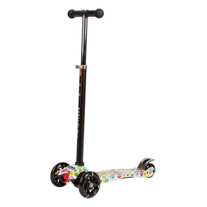 Тротинетка Bauerkraft Сгъваема с LED колела, максимално тегло 50 кг, регулируема височина 73-83 см, 60x15x29 см