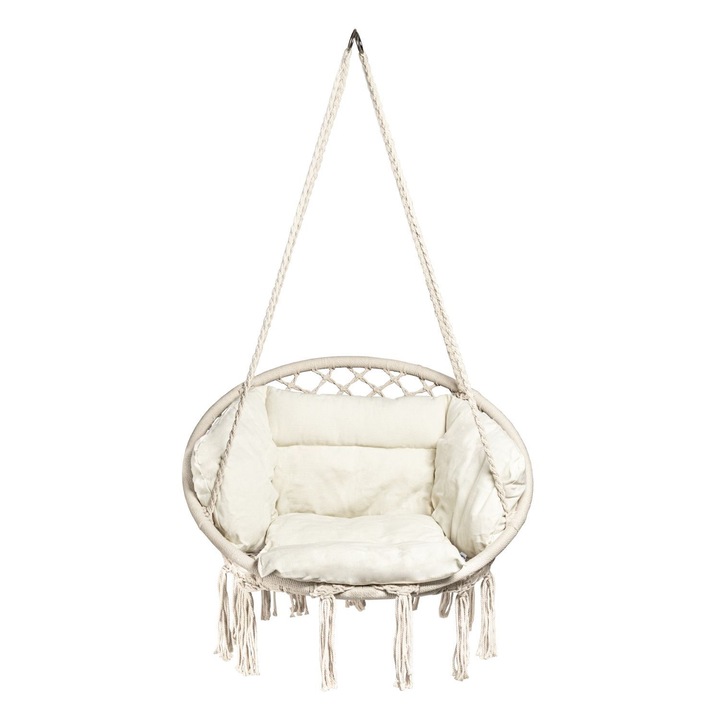 Висящ стол bauerkraft, Люлка, 150 кг, 80x60 см, Бежов