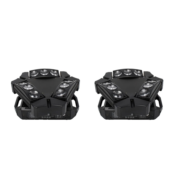 Lampa LED Moving Head, 90W, RGBW, 2PCS 9x10w, IP20, Negru