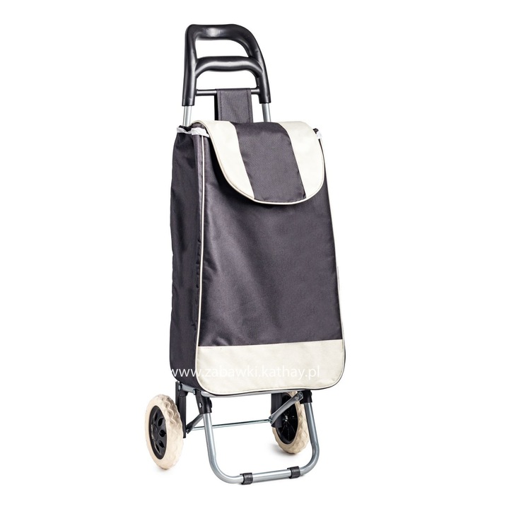 Carucior pentru cumparaturi, bauerkraft, negru+alb, 25l, 53x30x19cm