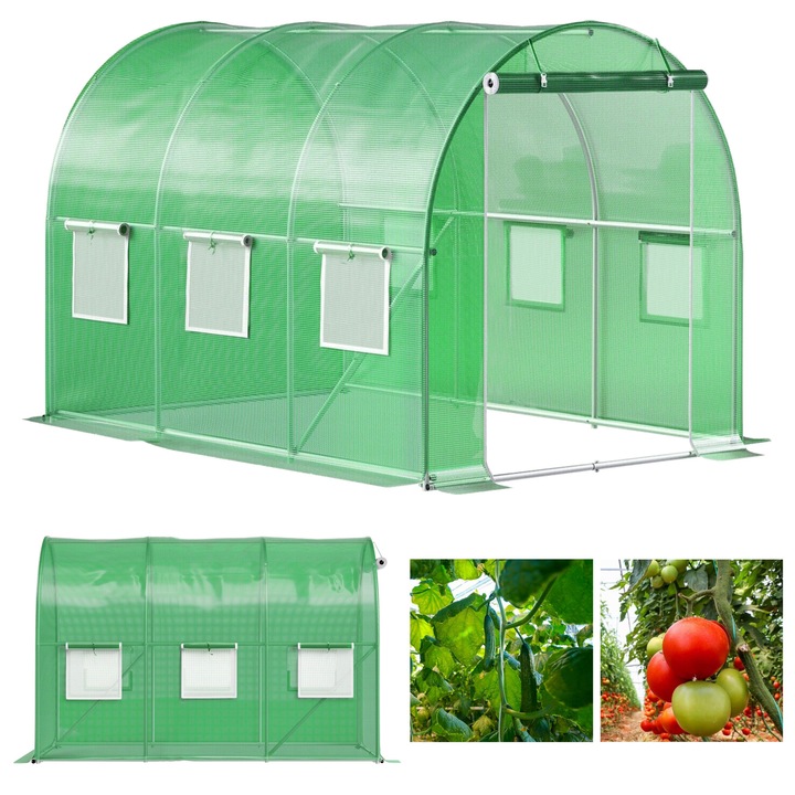 Folie sera Bauerkraft 400x250x200cm verde 10m2