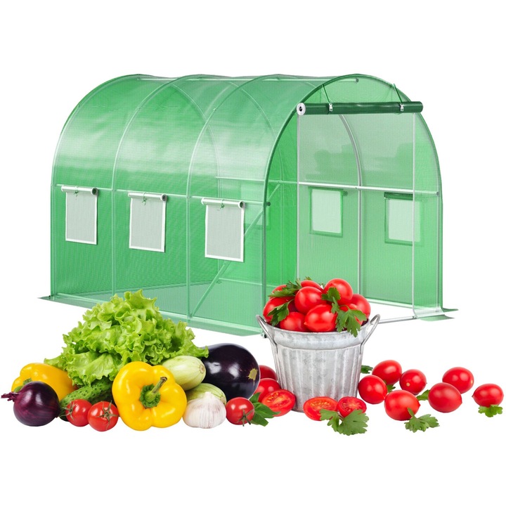 Folie pentru sera gradina Bauerkraft 300x200x200 cm, verde, 6m2