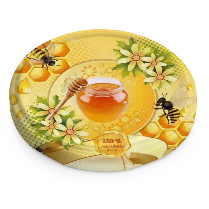 Set 10 capace Tragar pentru borcane, otel emailat, silicon, 8.2cm, multicolor