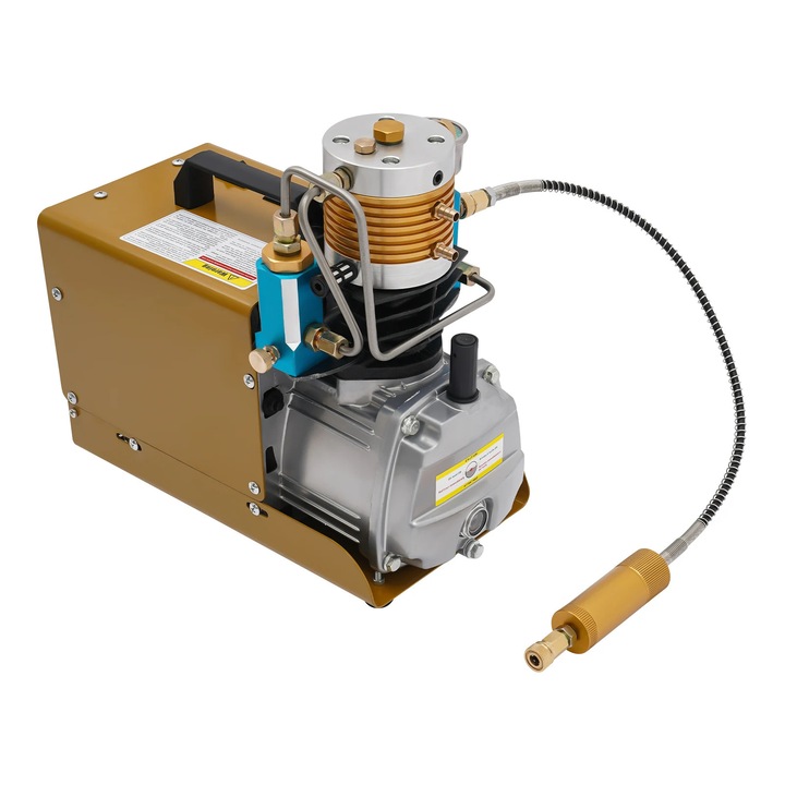 Compresor de aer înaltă presiune, 220V, 1, 8 kW, 100 l/min, auriu-bronz, 34x18x34cm