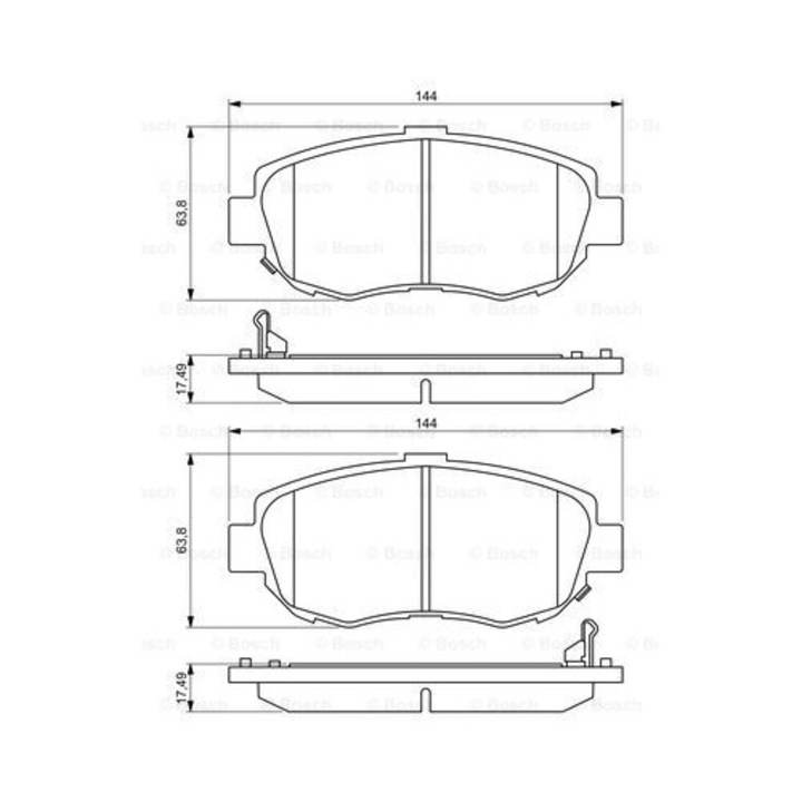 Fékbetét készlet, tárcsafék BOSCH 0 986 494 211