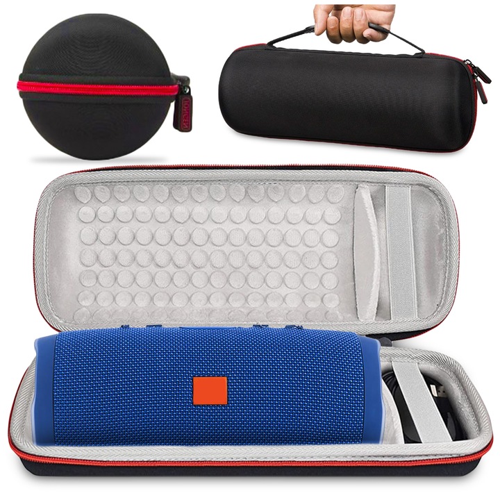 Husa rezistenta si impermeabila Pixel pentru difuzor JBL Charge 4/5, 34cm, EVA