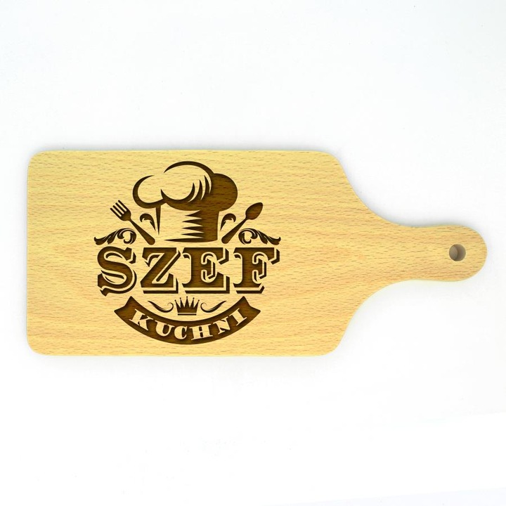 Tocator de bucatarie, Luka, deschidere personalizata, lemn, 30x20cm