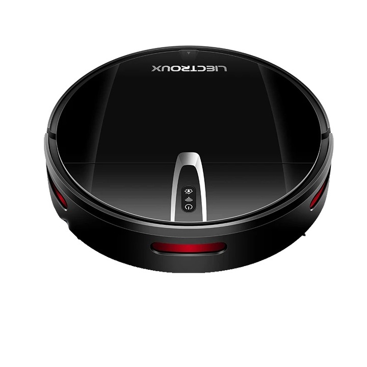 Aspirator robot cu mop umed si uscat, Smart Mapping, control WiFi, putere de aspiratie 4000Pa, negru, set complet