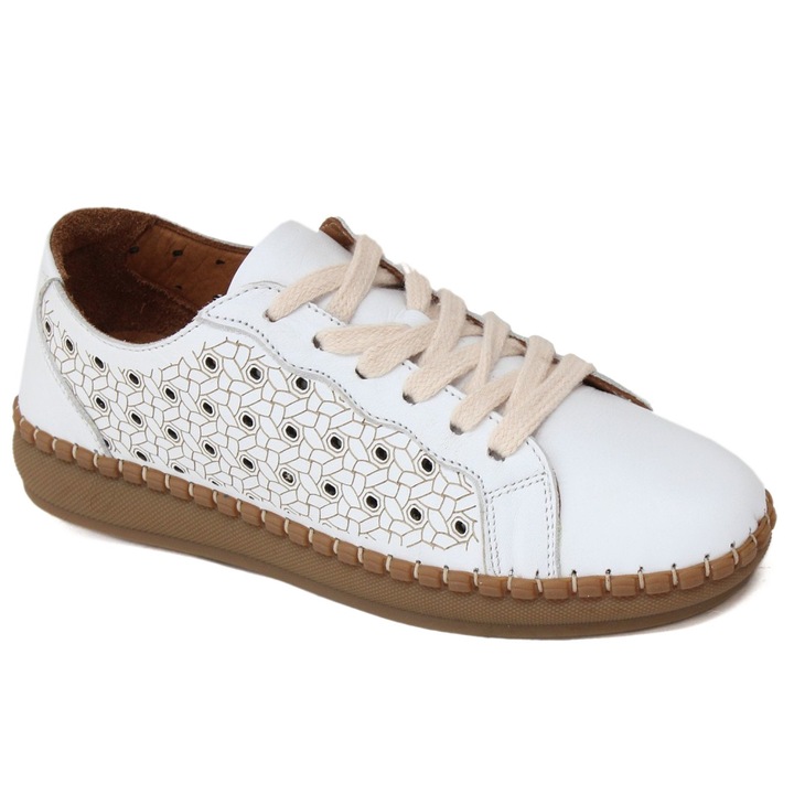 Sherlock Soon Sherlock Soon női fűzős fehér lyukacsos félcipő 030-235-3271 07596