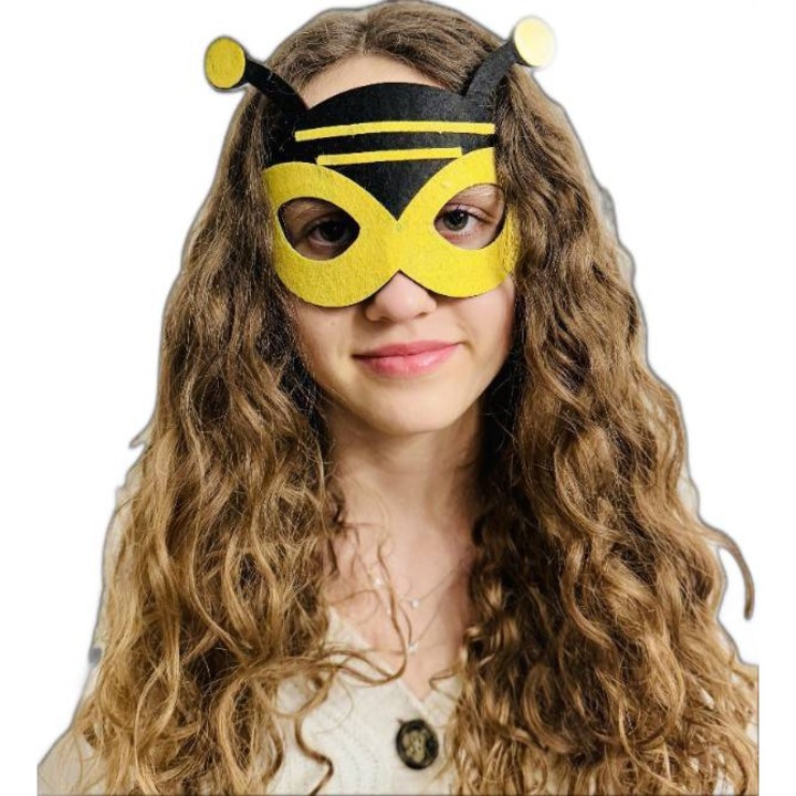 Masca pszczolki, Luka, din filc, ajustabila, pentru copii