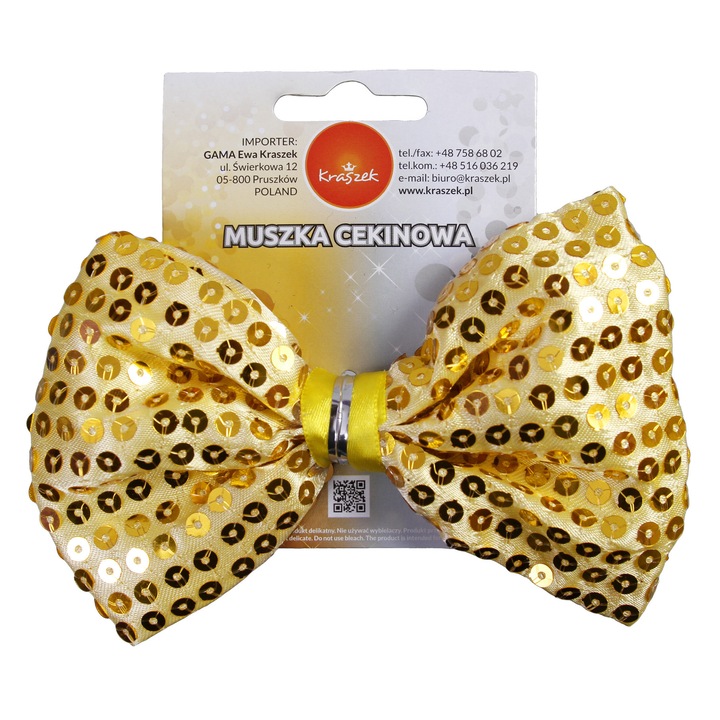 Златна муха с брокат, Лука, 14x7 см, комплект за парти