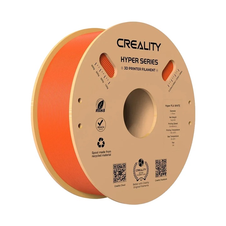 Filament 3D, 1KG, PLA, Viteza Mare, Portocalie, 1.75mm