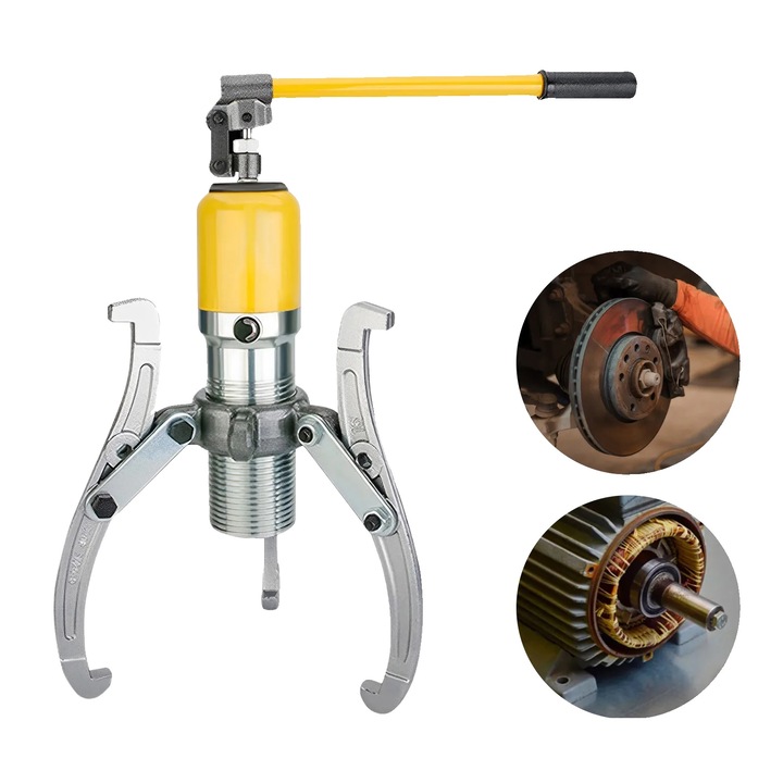 Extractor hidraulic integrat 20 tone, 3 clesti, constructie din fonta durabila, dimensiuni 430x375mm