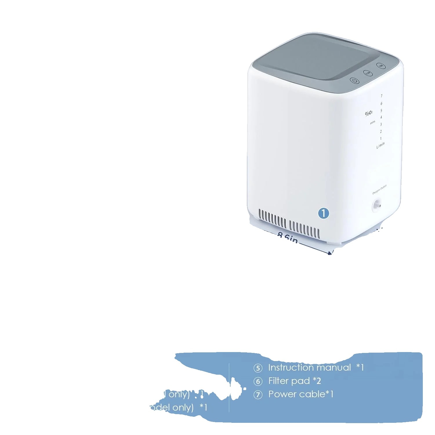 Concentrator de oxigen DEDAKJ DE-1A, Capacitate 1-7L/min