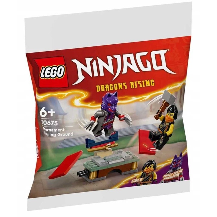 LEGO Ninjago 30675 - Училищни терени и бойният комплект на Кай и Раптън, 49 елемента, многоцветен