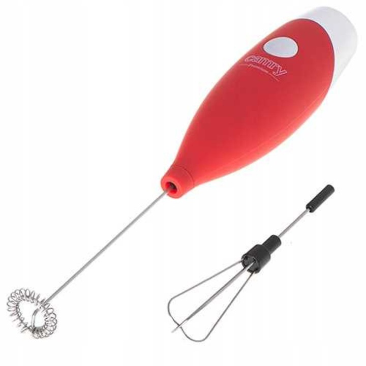 Spumantor de lapte CAMRY CR 4501, cu mixer si suport, gri, 4x4x23,5cm