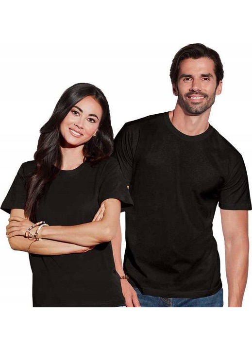 STEDMAN unisex póló, pamut, kényelmes szabású, oldalvarrások nélkül, fekete, XL INTL