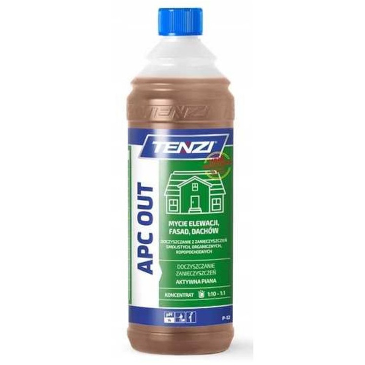 Autó külső tisztító készítmény, TENZI, 1L, erős formula, környezetbarát, tetőkhöz, homlokzatokhoz, térkövekhez