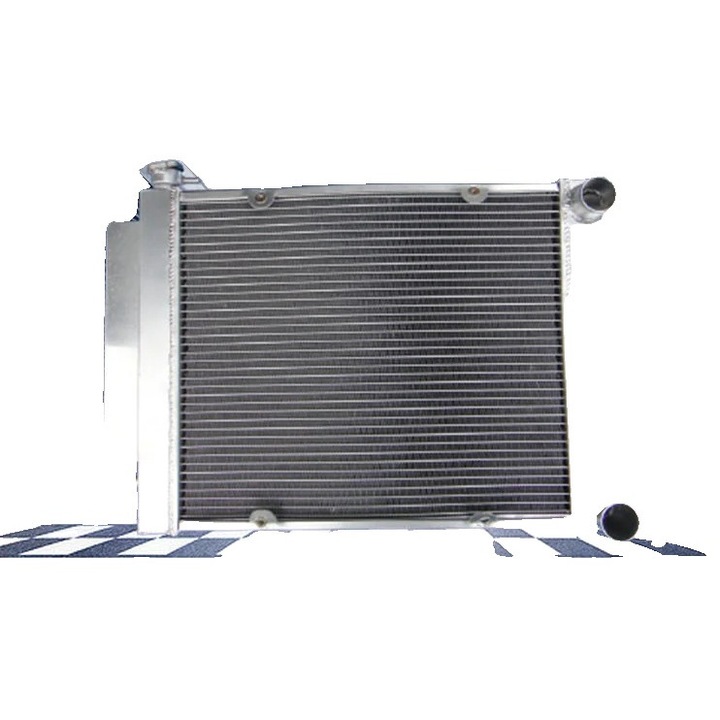 Radiator aluminiu pentru Mazda RX2 RX3 RX4 RX5 RX7, 450x398x56mm, inclus capac radiator