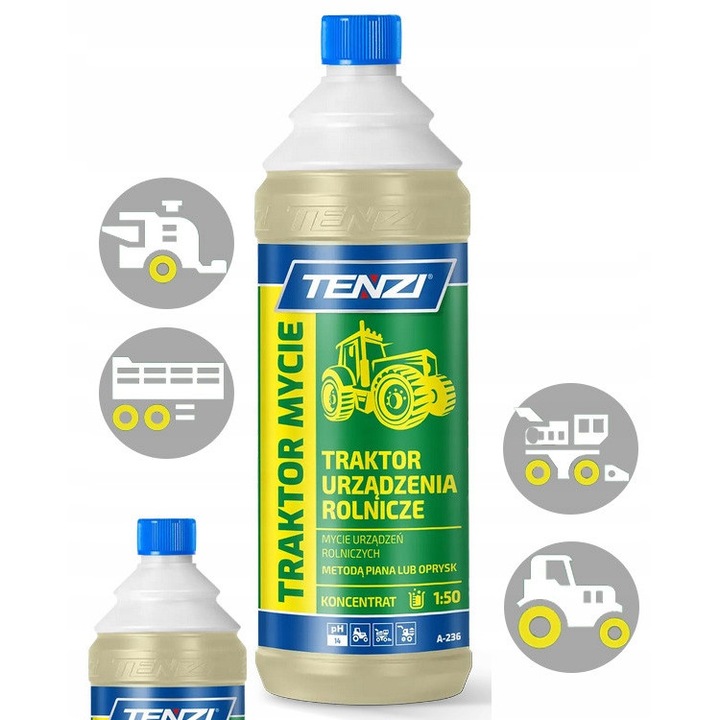 Почистващ разтвор Tenzi Traktor, 1 л, концентриран, за селскостопанска техника