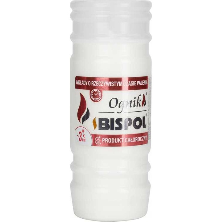 Свещник Bispol, бял, 1 брой