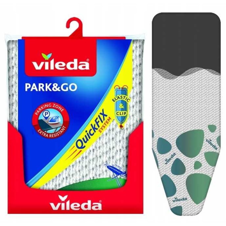 Vileda Park&Go vasalódeszka huzat, fémes, 110x130cm, többszínű