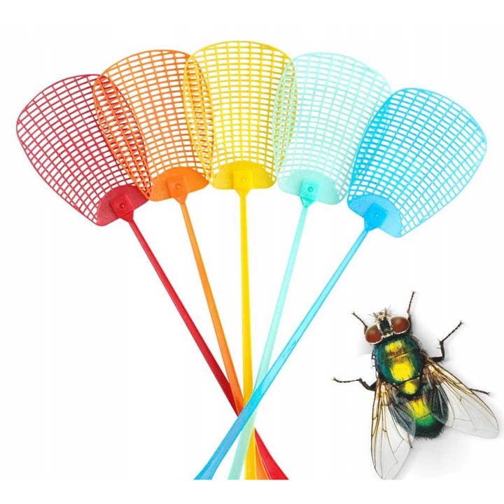Муха за комари Bros, пластмасова, ергономична, многоцветна, 30x15 см